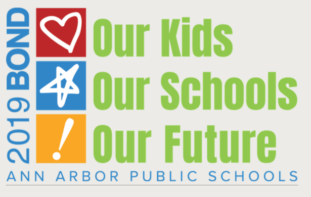 A logo promoting the new bond that will be implemented. Logo provided by the Ann Arbor Public Schools. 