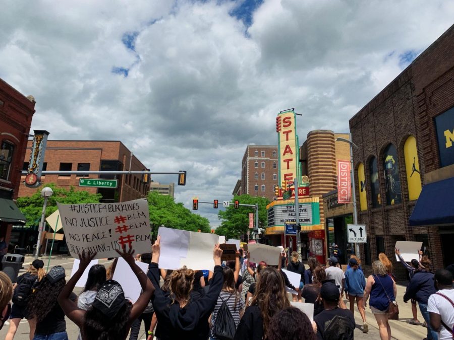 The Black Lives Matter protests held in Ann Arbor on May 30. 