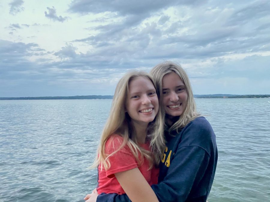 Kate Wright (left) and her sister Libby at Traverse City.