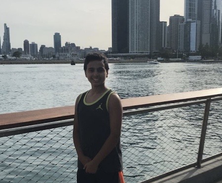 Hamad poses for a picture in Chicago, IL.