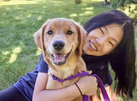 Nancy Liu with her dog, Maple, last summer.