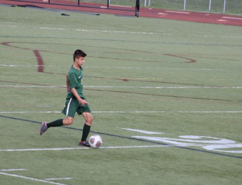 Nick Yiu is part of Hurons soccer team. Pictured he is in a game against Saline, where Huron scored 2-1.