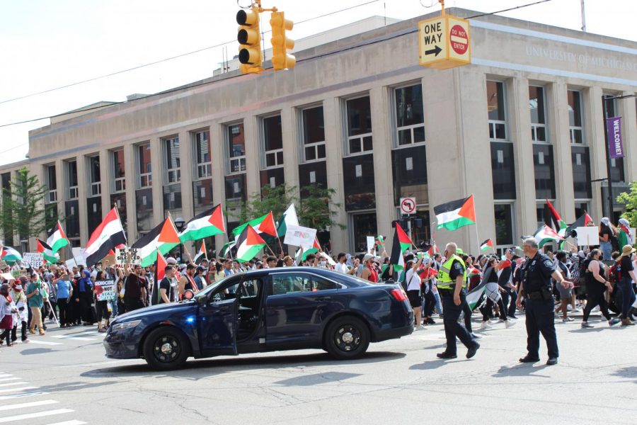 Ann Arbor holds organized pro-Palestinian protest