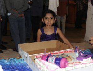 Ridhima Kodali at her 7th Hannah Montana themed birthday party. 