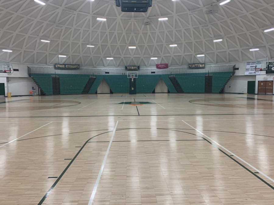 The dome gym at Huron High School