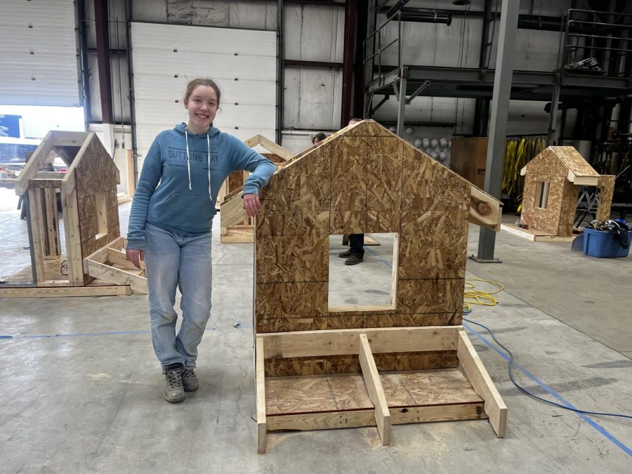 Senior Emma Sutton is the first female to place for individual carpentry.