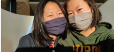 Left- Kira Zhao Right - Kyla Zhao. Kyla Zhao is a junior at Huron High School and enjoys being on the crew team. 
