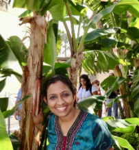 Subhashree Ramadoss is a Physics teacher at Huron High School. If Ms. Ramadoss had one thing she could wish for, other than success for her students, it would be a real banana tree in Michigan. 