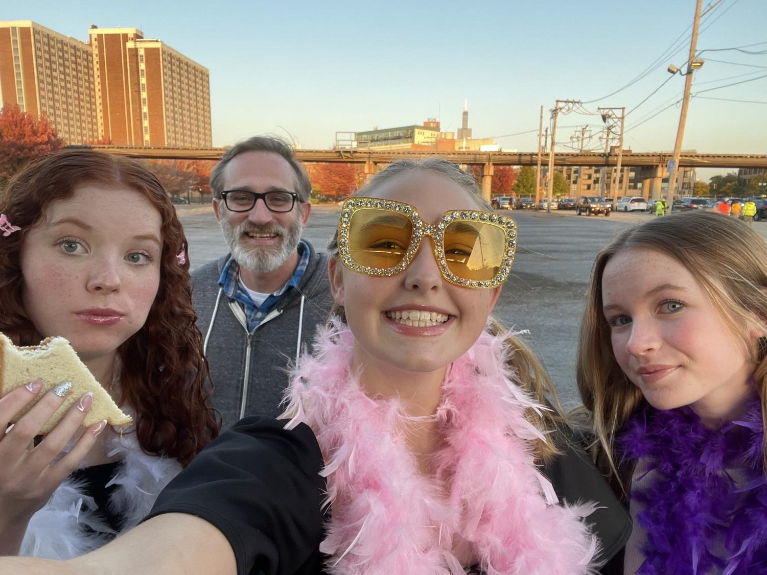 Junior Anna Esper with her family at a Harry Styles concert. 
