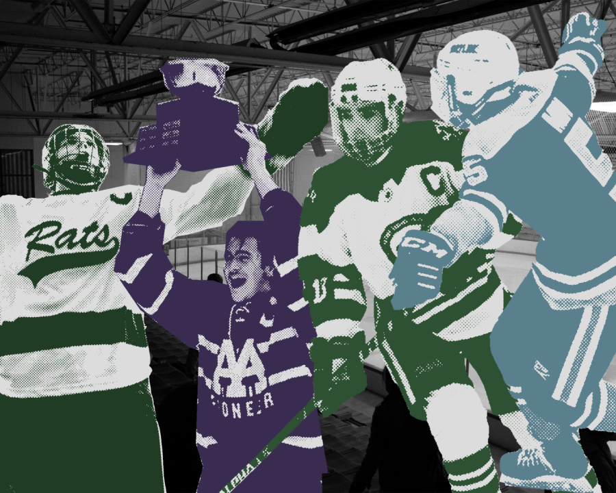 Pioneer, Skyline, Huron, and and Father Gabriel Richard/Greenhills face each other in the Dan Jilek Cup to determine the Best Team in Ann Arbor. Photo Illustration by Sandra Fu