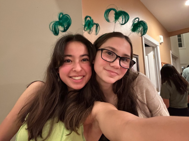 Paliani (right) with her friend at an Inno holiday gathering.