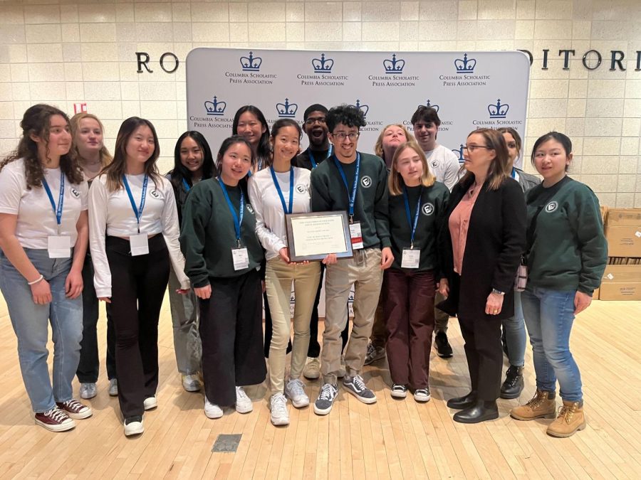On Friday, April 17th, The Huron Emery picked up their CSPA Silver Crown award plaque during the awards ceremony at Columbia University.