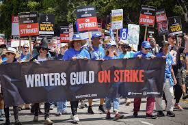 WGA strikers on June 21, 2023. Photo courtesy of Flikr Creative Commons. 