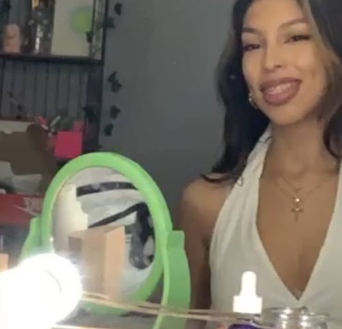 Mendez-Reyes smiles for a picture from her mirror. Photo courtesy of Mendez-Reyes. 