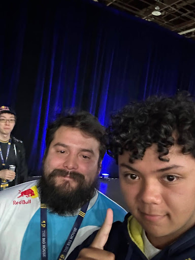 Williams takes selfie with Joseph Mang0 Marquez, the greatest professional Super Smash Bros Melee player of all time. Photo courtesy of Williams.
