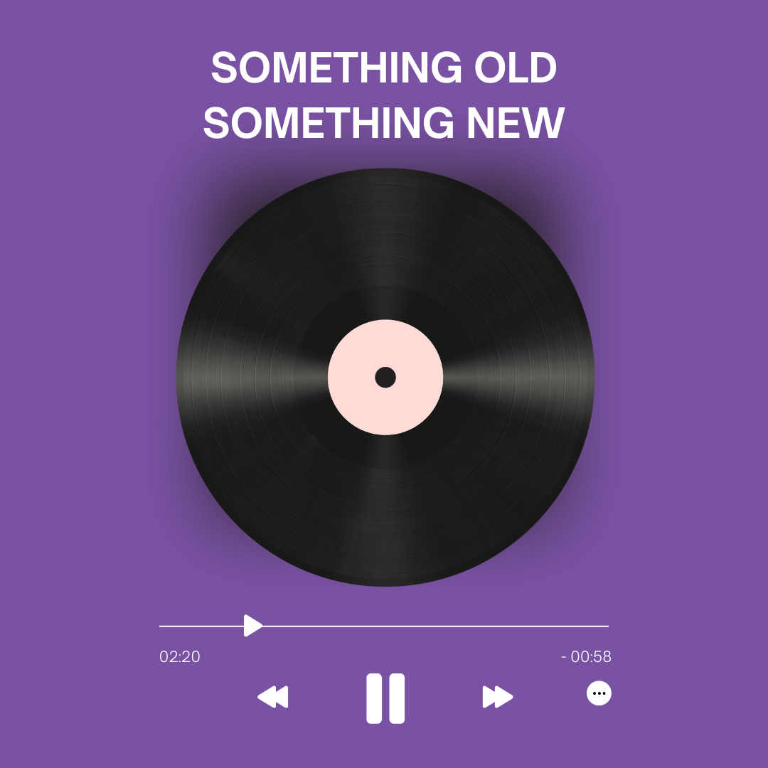 Something Old Something New has new releases and old recommendations on the Sound of the River Zine. Graphic by Emily Hu.