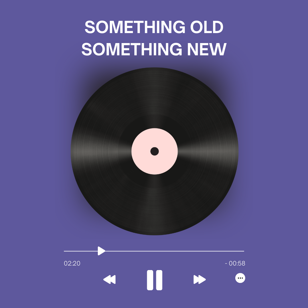 Something Old Something New has new releases and old recommendations on the Sound of the River Zine. Graphic by Emily Hu.