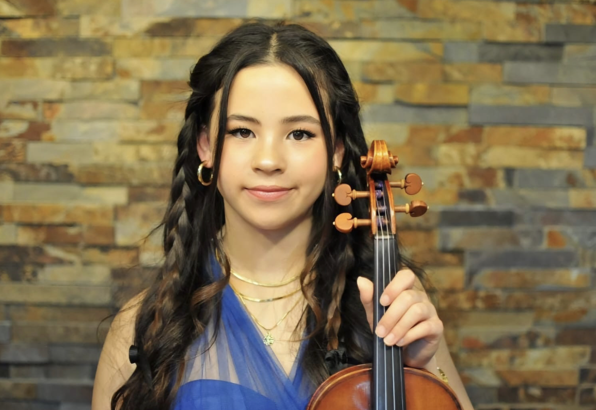 Senior Selah Dowell is announced the winner of the  2024 Ann Arbor Symphony Orchestra (A2SO) Young Artist Competition after a splendid performance. Photo in courtesy of Selah Dowell.