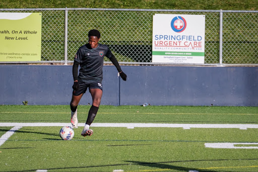 Sidibe in action, balancing his love for soccer with school and extracurriculars. Photo courtesy of Sidibe