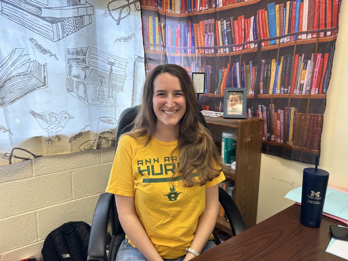 English teacher Sara Neevel was on maternity leave for the first semester of school. 