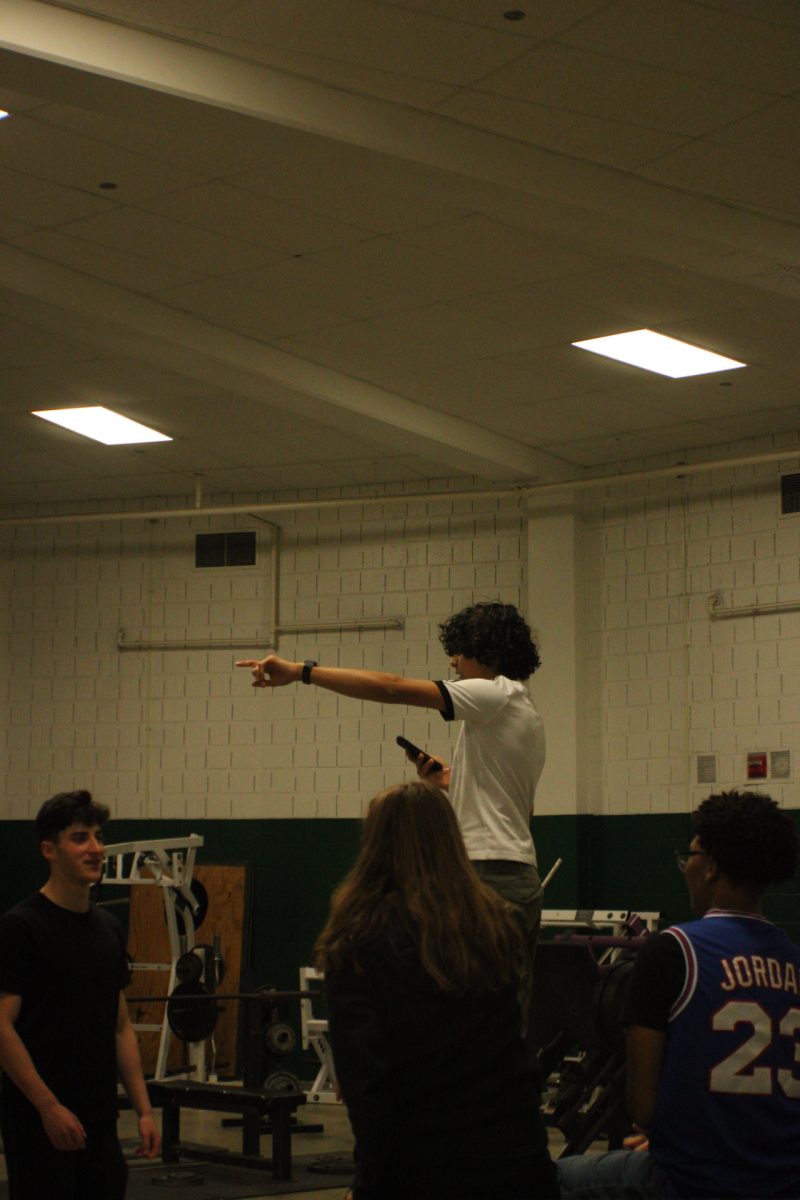 President Selah Ostfeld-Hernandez instructing the other club members. Courtesy of Ostfeld-Hernandez. 