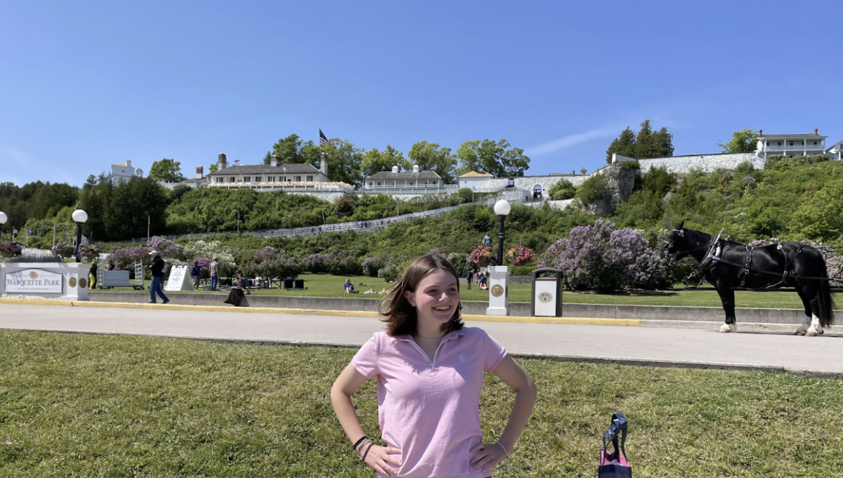 Mose-Newman on a trip to Mackinac Island. Courtesy of Mose-Newman.