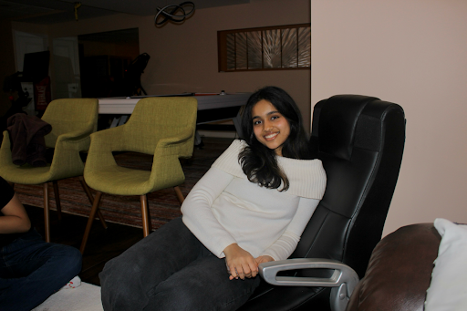 Desai poses for a photo at a friend’s house. Photo courtesy of Desai.