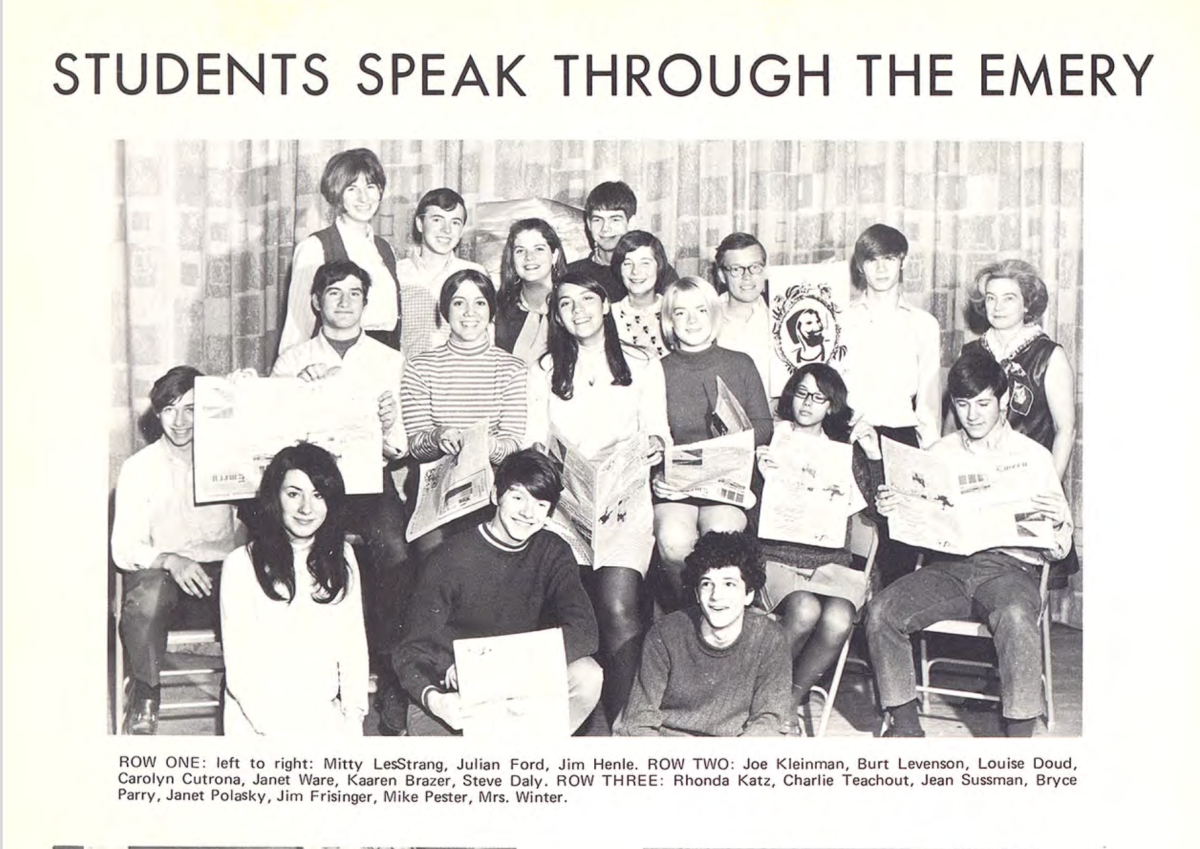 Yearbook coverage of The Emery in the fall of 1969