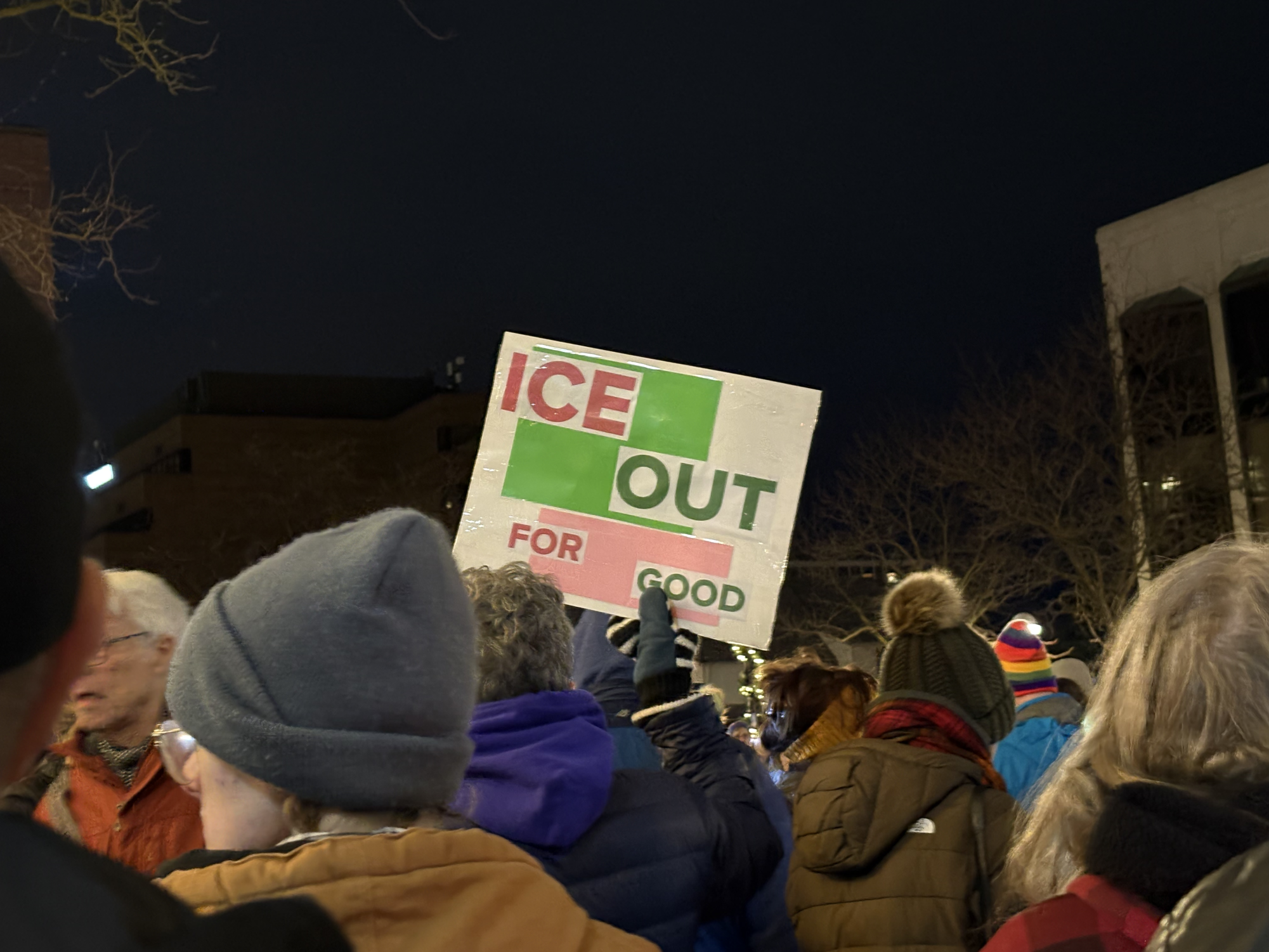 "ICE out for Good." A reference to Renee Nicole's last name and the recently released Wicked movie.