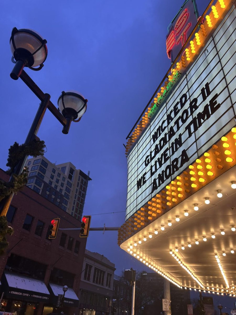 A photo of films being shown at State Theater in downtown Ann Arbor.