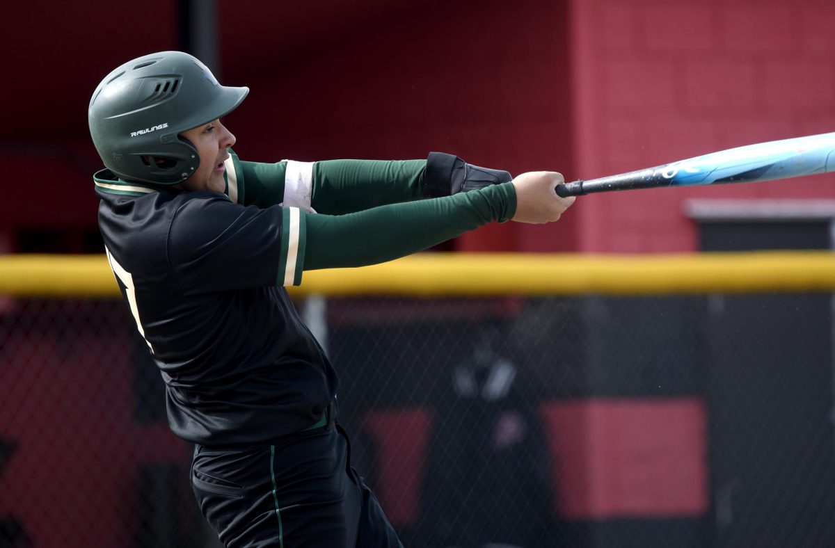 Wallace taking a swing during a game.