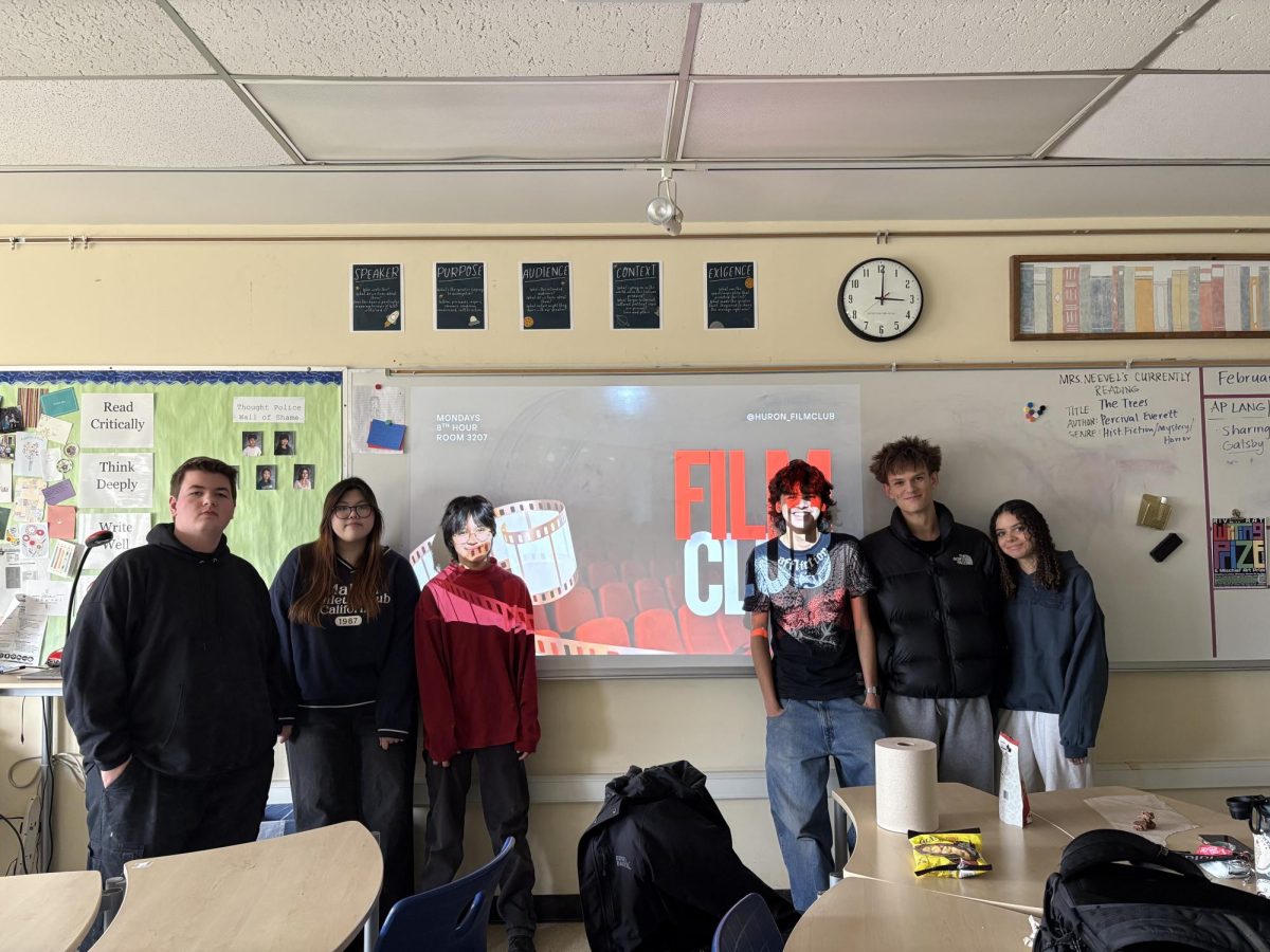 The Huron Film Club meets on Mondays after school. Courtesy of Eva Niederhofer.
