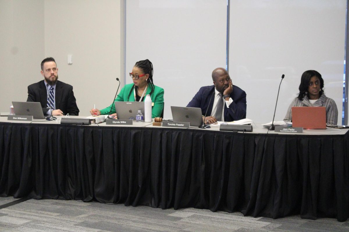 Members of the AAPS School Board look on during public commentary. Courtesy of Francis Badalamente.