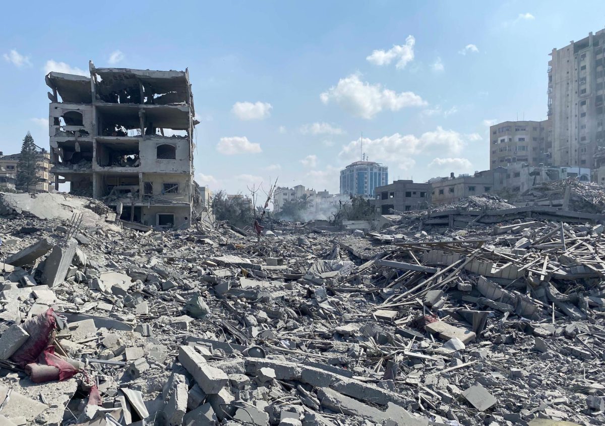 The devastation after the October 2023 Israeli attack on Gaza City. "Damage in Gaza Strip during the October 2023" by Wiki Palestine, CC BY 3.0