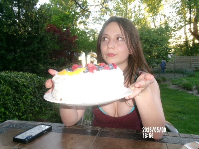 Schram at a birthday celebration. Courtesy of Schram. 