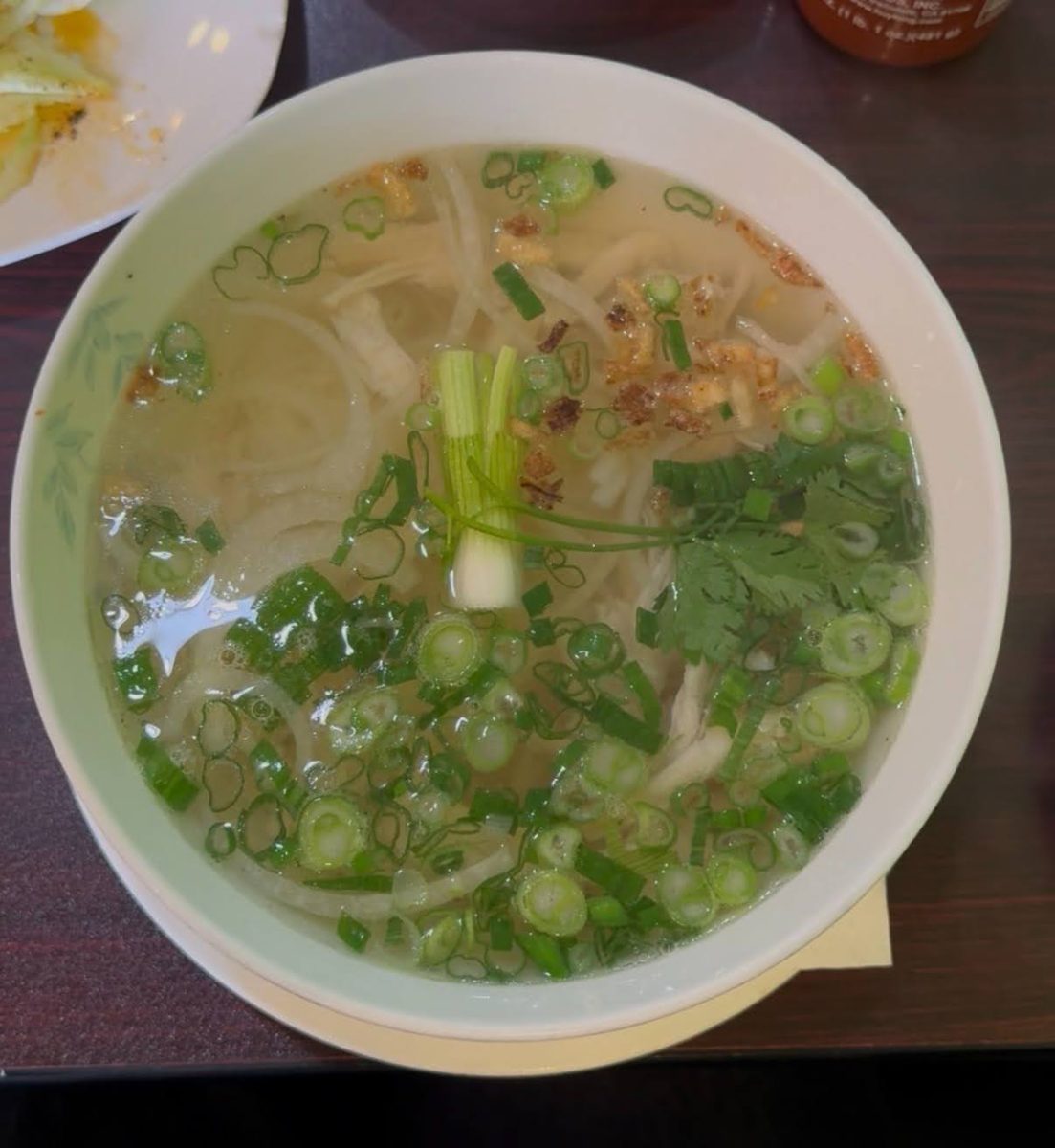 The chicken pho served at Dalat Restaurant. 